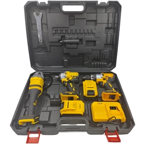 MKT 21V Cordless Battery Power Tools Set Combo Kit 13mm Drill 125mm Angle Grinder Wrench Rotary Hammer Hardware for Efficient