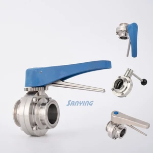 Hot Sale Manual Tri Clamped Stainless Steel 304/316 Plastic Handle Duckbill Base 1.5