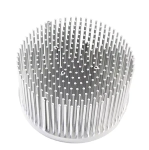 High Performance Black Anodized Forged Aluminum Profile Round LED Heat Sink with Pin Fin Design