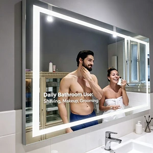 Modern Stylish Over-the-Mirror Vanity Light Fixture Illuminated Touch/Sensor Switch IP66 Rated Hotel Bathroom Living Room Salon