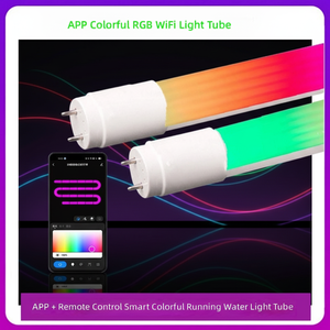 WiFi APP Controlled RGB LED Tube Light with Remote Multi-Color Running Water Effect for Events