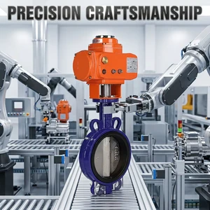 CE Certified Anti-explosion Electric Actuator Stable Pipeline Operation Cast Iron Water Supply Clamp Butterfly Valve