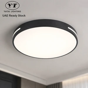 Modern Round Ultra Slim Surface Mount Acrylic Iron Led Ceiling Light 3Cct Tri Color For Bedroom Living Room Hallway