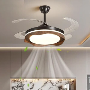 Good Quality Remote Control Iron ABS 42Inch 70W Slient Comfortable 3CCT Light Dining Room Led Ceiling Fan Lamp