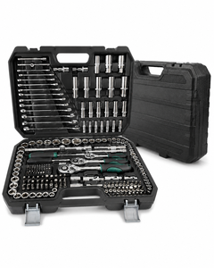 Wholesale 219 Pcs Automotive Mechanic Tool Kit With Ratchet Socket Set Wrench Set Screwdriver Bit Set Blow Molded Case OEM/ODM