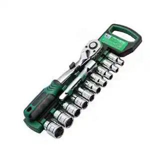 Industrial-grade 12-Piece Manual 45 Steel Ratchet Wrench Set With Sockets For Auto Repair