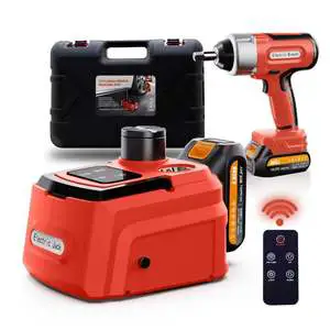 12V Cordless Electric Car Jack, 5T 3-in-1 Hydraulic Jack with Impact Wrench for SUV