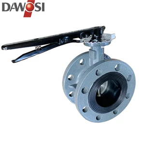 Cast Steel Carbon Steel Material Professional Production Handle Manual Flange Butterfly Valve Soft Sealed Center Line Butterfly
