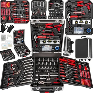 Wholesale 1500PCS Aluminum Tool case Portable Trolley Tool Box with Wheels Professional Tool Kit for Car Garage Repair OEM/ODM