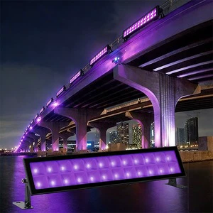 Factory Direct UV LED Floodlight 50W-500W IP66 Waterproof Outdoor Wall Washer Bridge Light 385-400nm for Party Club Stage Glow