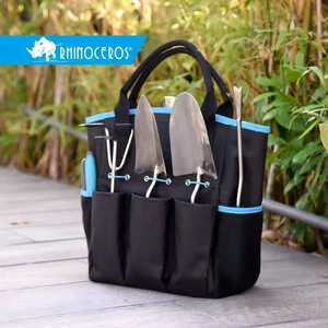 Garden Tools Kit with Storage Tote Bag Outdoor Hand Work Stainless Steel Heavy Duty Multifunction Traditional Gardening Tool Set