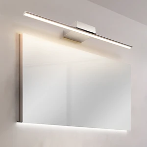 Modern Simple Chrome LED Mirror Wall Lamp Warm Light Waterproof Vanity Lighting for Bathroom Hotel Factory Wholesale Price