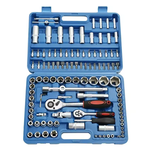 108 Pcs Mechanics Tool Set, Socket Ratchet Wrench Tool Kit with Torque Spanner & Case for Car Bike Home DIY Repair
