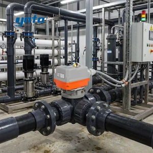 OEM Customizable 220v Electric UPVC 3-Way Ball Valve Socket & Flange Corrosion Resistant Ideal for Water & Chemical