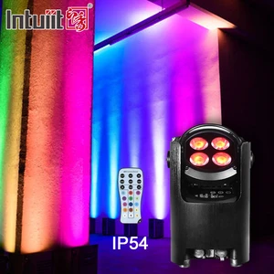 LED 4x12W 4IN1 RGBW IP65 Battery Powered Spotlights DMX Control for DJ Events Weddings Parties & Church