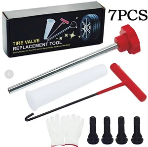 TR413 Valve Core Tool Set 3/7/13/22 Pcs Tire Valve Stem Repair Kits with Installer & Remover,for Tubeless Car Truck Tire Bicycle