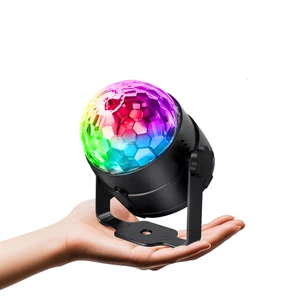 DJ Party Voice Controlled LED RGBW Rotating Spotlight with Wireless Remote Control for Disco and Graduation Parties