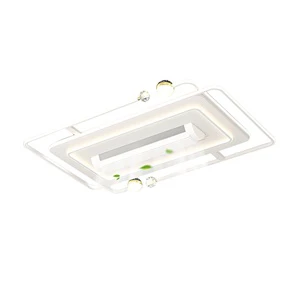 Modern Simple Elegant Iron Bladeless Ceiling Fan Light for Living Room Bedroom LED Remote Control Three-color Light Changing
