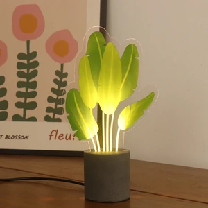 Cactus Children Cartoon Lamp Custom Acrylic Lamp Night Light Decoration Led Mood Lamp For Bedroom