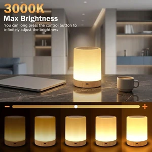 Colorful ABS Rechargeable Simple Modern Bedroom Night Light Dimmable LED Table Lamp Atmosphere Lighting