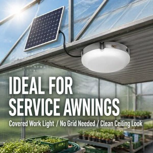 High Brightness Modern IP65 Solar Aluminum Ceiling Light Indoor Outdoor 400W Waterproof LED Remote/Sensor Control Garden Porch