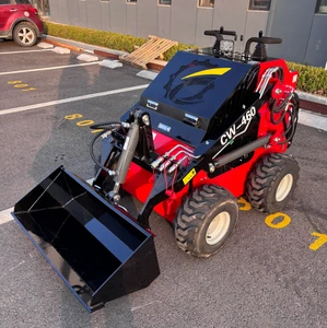 FREE SHIPPING Cartiwell CE/EPA New Small Mini Small Garden Loader Track Mini Skid Steer Loader With Bucket Trencher