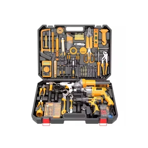 Household Hardware Tools, Multi-functional Electric Drill and Impact Drill Set Toolbox