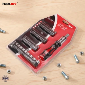 TOOLJOY 40PCS Screwdriver Bit And Socket Set CR-V 6150 Steel Magnetic Handle With 8PCS Sockets (5-13mm)