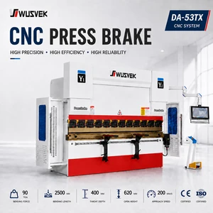 90T 2500mm CNC Hydraulic Press Brake 4+1 Axis WE67K DA-53TX Bending Machines For AC Housing Steel Aluminum Schneider Electric CE