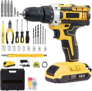 Cordless Drill Power Tool Set Brush Motor Drill Impact Screw Driver Power Bit Set Wholesale Screwdriver Set