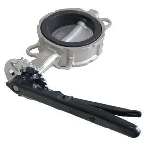 Radiant Manual Iron Handle Control EPDM Sealed Water Wafer Type Stainless Steel Butterfly Valve DN25-DN300 National Standard