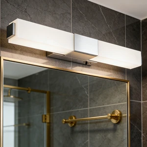 LED Bathroom Vanity Light 3CCT Dimmable IP44 Waterproof Modern Stainless steel Wall Mounted Mirror Light for Home Hotel Washroom