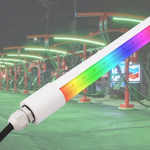 Bendable 50W RGBW Colorful Car Wash LED Lighting Carwash Lights for Tunnel Light Show Curved Arches