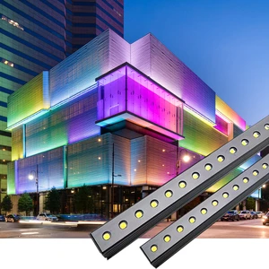 DMX RGBW Cheap Led Linear Wall Washer Outdoor Exterior Lighting System Aluminum IP67 Light Facade Outside Lamp Wash Lighting