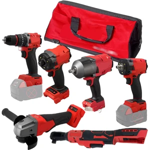 Cost-Effective 18V High-Efficiency Power Tools (Drill,Impact Driver ,Ratchet Spanner,screwdriver,Wrench )Cordless Hand Tool Kits