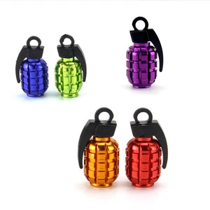 4pcs Hand Grenade Style Personality Tire Valve Cap General Motors Bicycle Motorcycle Valve Core Cover