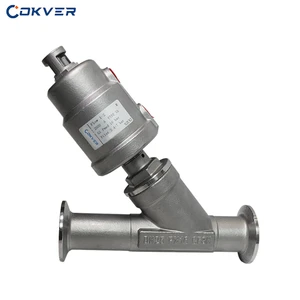 High Temperature Stainless Steel Angle Seat Pneumatic Control Valve NPT/BSPT DN10~DN80 for Water & Gas