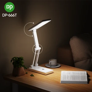 Foldable LED Desk Lamp Rechargeable and Flexible Design with Solar Panel for Reading Bedroom ABS DC Desk Lamp