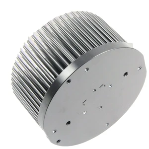 Round Radiator Pin Fin Heat Sink 50W LED Light Heatsink Tube Anodized Aluminum IP65 Profil Aluminum Customized Color Black