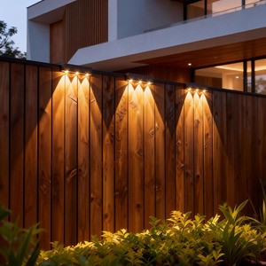 Waterproof Solar LED Garden Lights Balcony Fence Courtyard Outdoor Wall Lamp