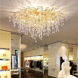SIMIG Hotel Luxury Chandelier Hanging Living Room Fancy Lamp Modern Led Ceiling Light For Living Room Bedroom Dinner Table