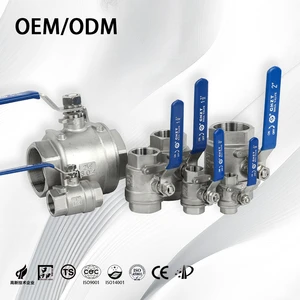 Wenzhou OEM Manual Industrial CF8/CF8M Stainless Steel 2PC Ball Valve BSP/NPT Thread Full Port Manufacturer