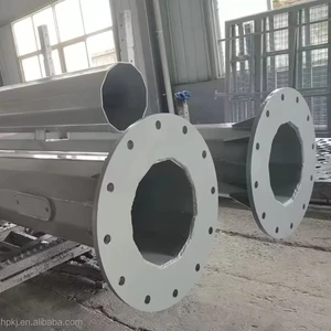 High Mast Poles, Heavy-Duty Octagonal Conical Design, Hot Dip Galvanized Steel for Highway, Road Lighting