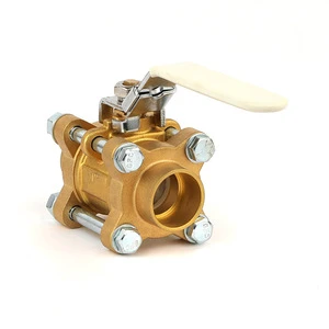Top-Quality 1/2 Inch - 4 Inch Brass Full Port Shut-off Ball Valve 3pc Ball Valve Shut-off Valves for Piped Medical Gas System