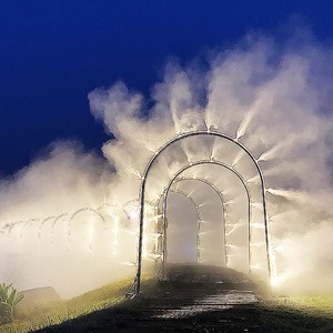 Romantic Atmosphere Fog Fountain For Wedding Outdoor Garden With Mist Maker