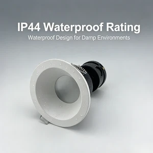 IP44 Waterproof Recessed Downlight Aluminum Frame Glass Honeycomb Anti-Glare Option Bathroom Kitchen Corridor 2700K-6000K CCT