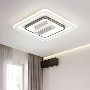 Modern Minimalist Bladeless Fan Lamp 220V LED Ceiling Lamp for Living Room & Bedroom Zhongshan Lighting Voice Control