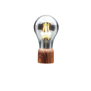 Modern ABS Magnetic Levitating LED Desk Lamp USB/Rechargeable Battery Powered Mini Night Light Dimmable Color-Changing 50000 FCC