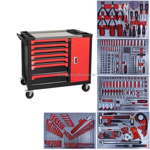 Professional Auto Repair Tool Set 352PCS CR-V Steel Mechanics Tool Kit Combination Hand Tool Garage Workshop Drawer Tool Trolley