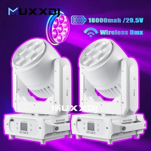 Rechargeable Bee Eye 7x40W LED Moving Head Wash Light Battery Powered Built-in Wireless DMX Zoom Sharpy Beam